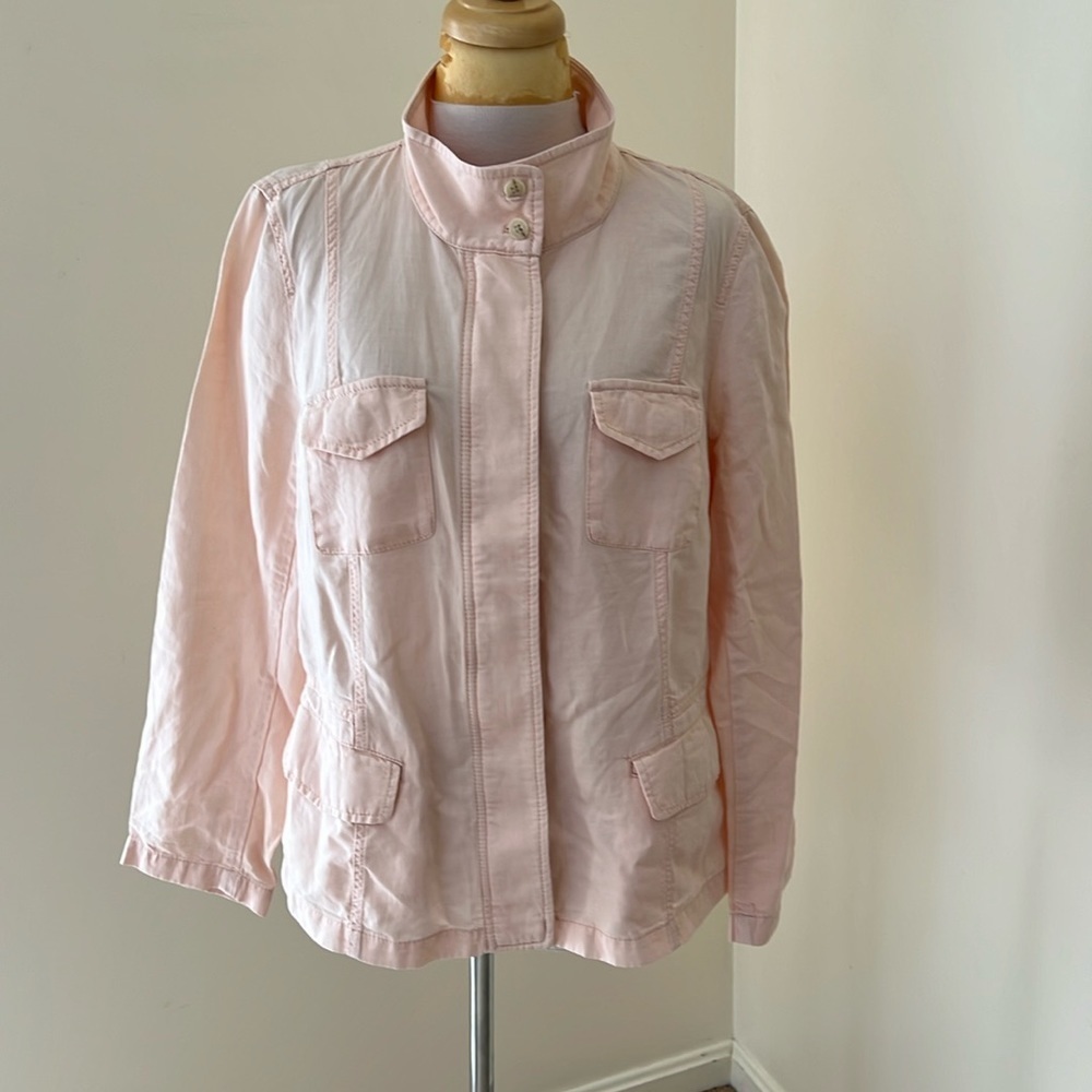 Talbots SZ 16, pale blush cotton light weight spring/summer jacket.